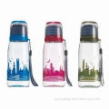 Plastic Sport Water Bottle, Nontoxic and Practical, Various Designs are Available